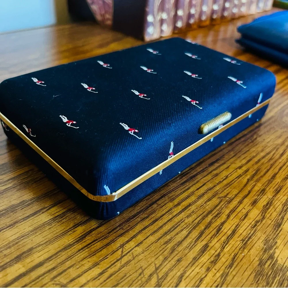 Vintage Golf Motif Cuff Link Storage Box
